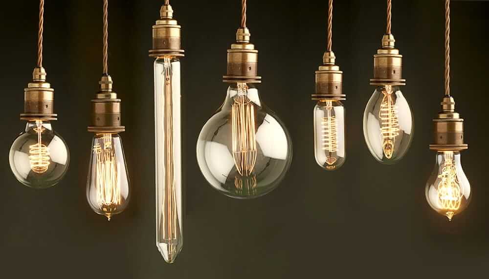 Дизайнерские лампы Эдисона - смотрятся красиво и необычно