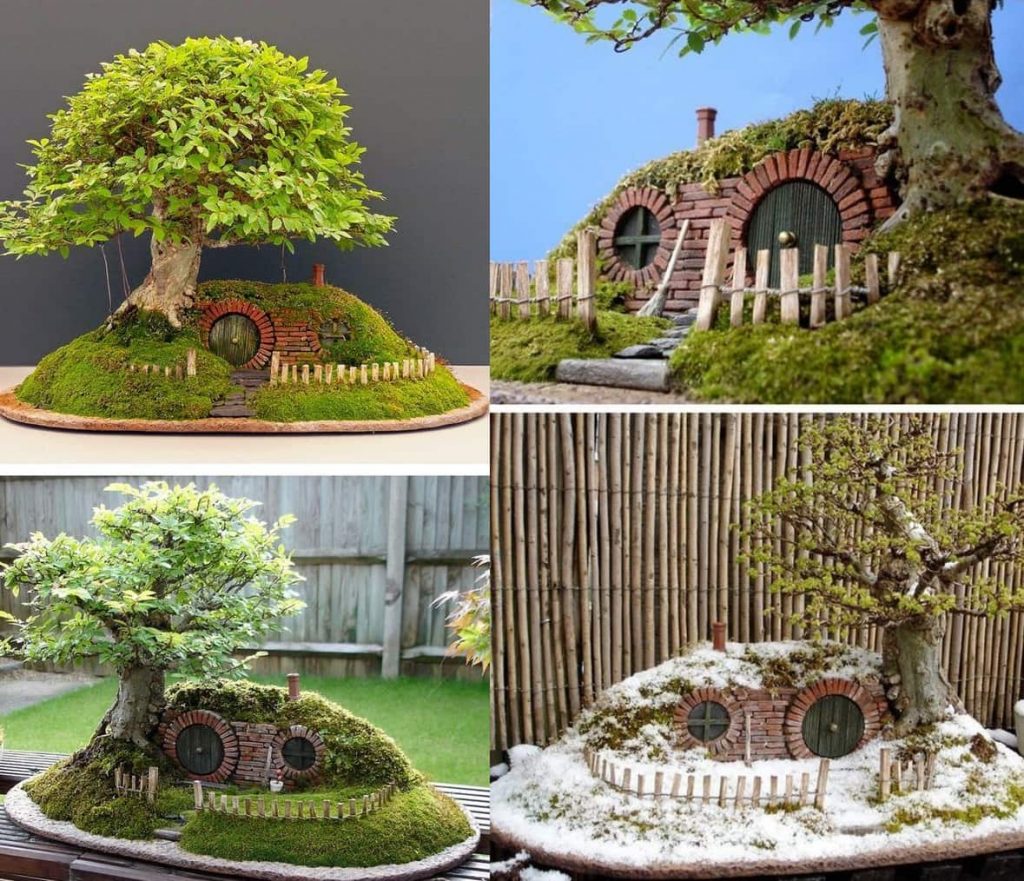 Миниатюрная «землянка» напоминающая домик Хоббита станет настоящим украшением для вашего сада