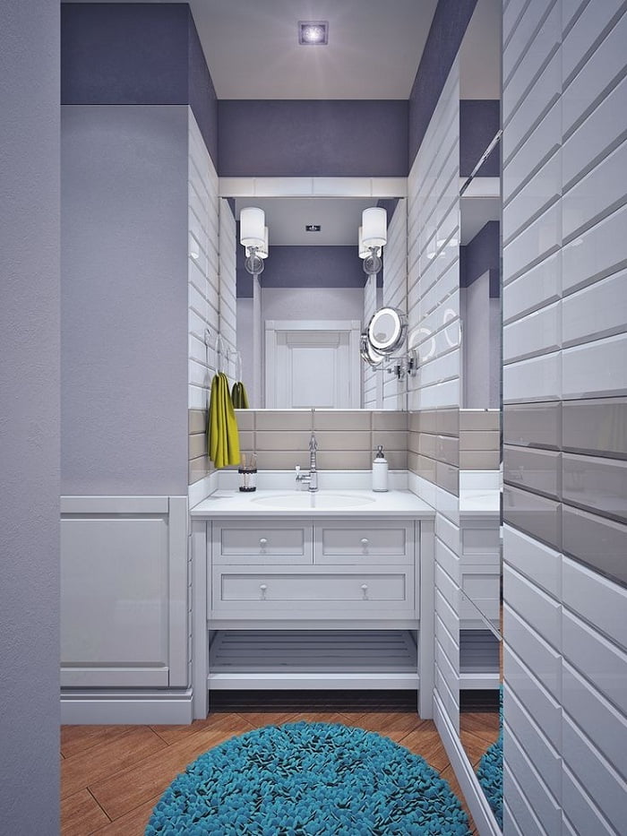 Стильный дизайн современной ванной комнаты 2021