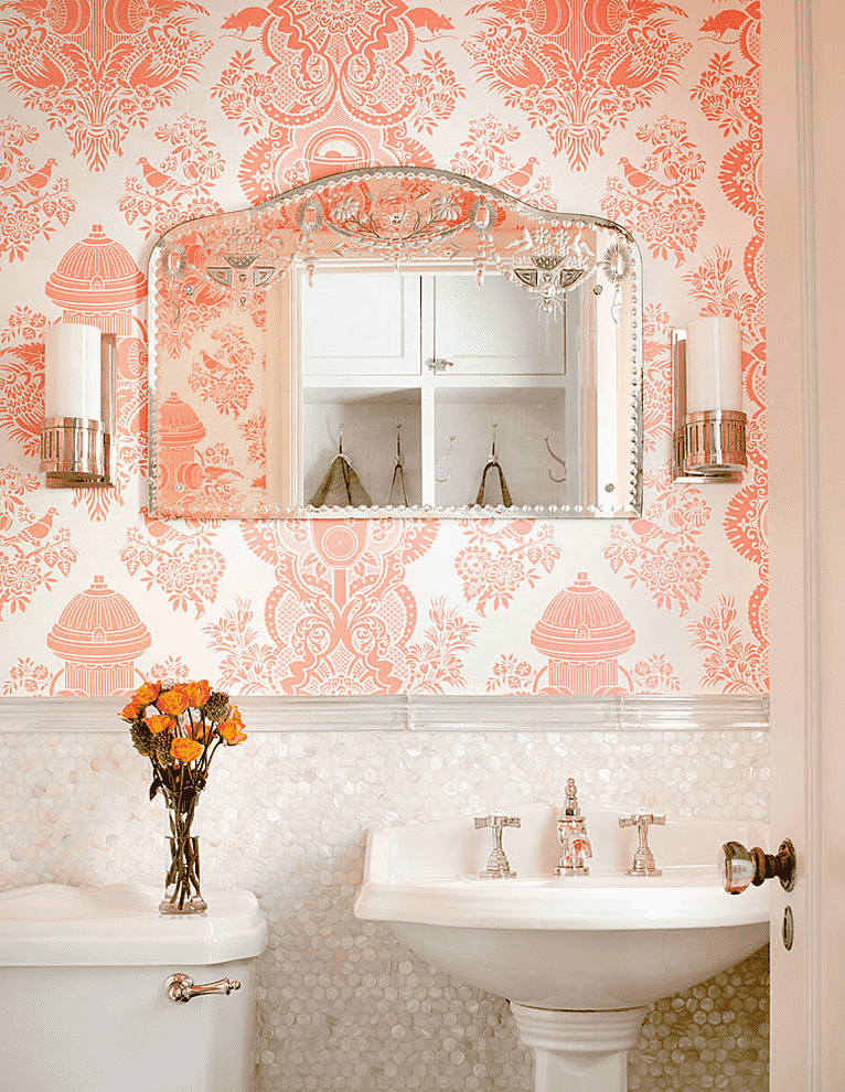 Дизайн ванной комнаты в стиле романтизм