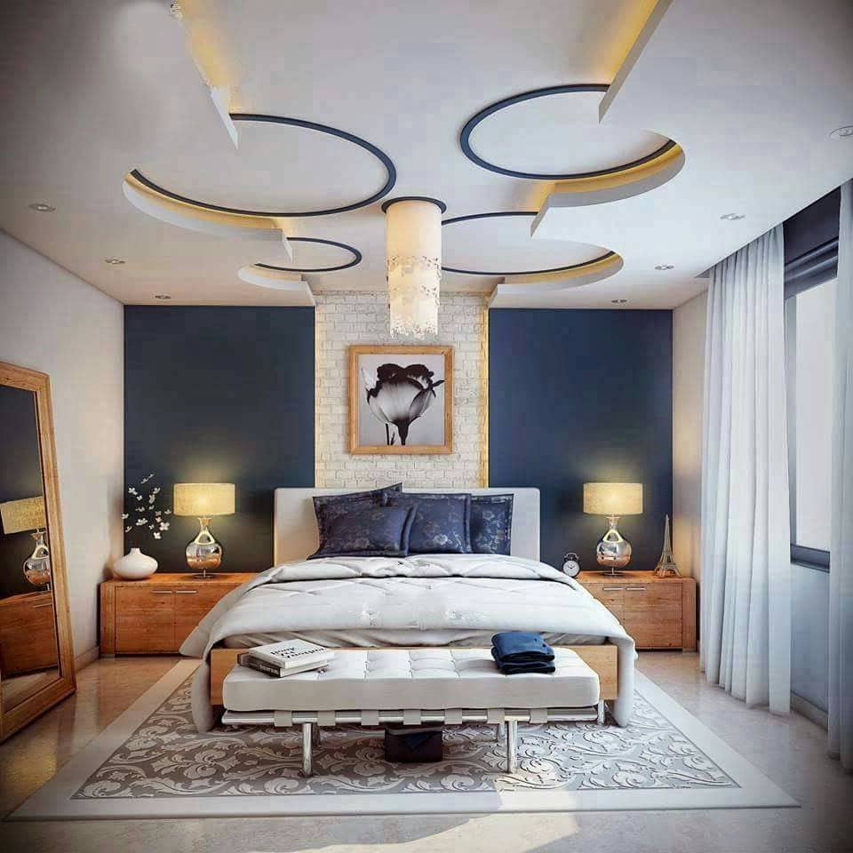 красивый дизайн потолка в спальне фото – 19