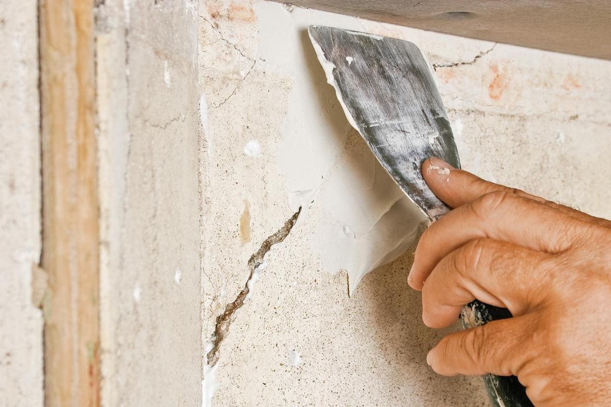 Избавиться от трещины на стене будет легче всего с помощью строительного гипса (алебастра)